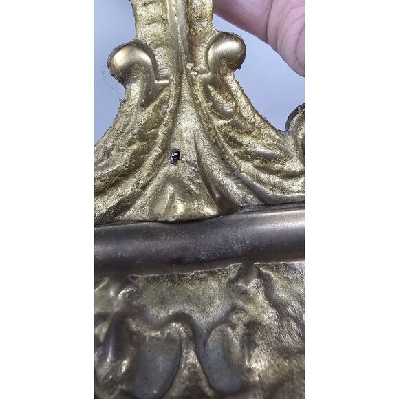 **$OLD**Vanity Makeup Mirror Pic Frame Antique MCM Brass Swivel 15" *No Mirror - Picture 5 of 10